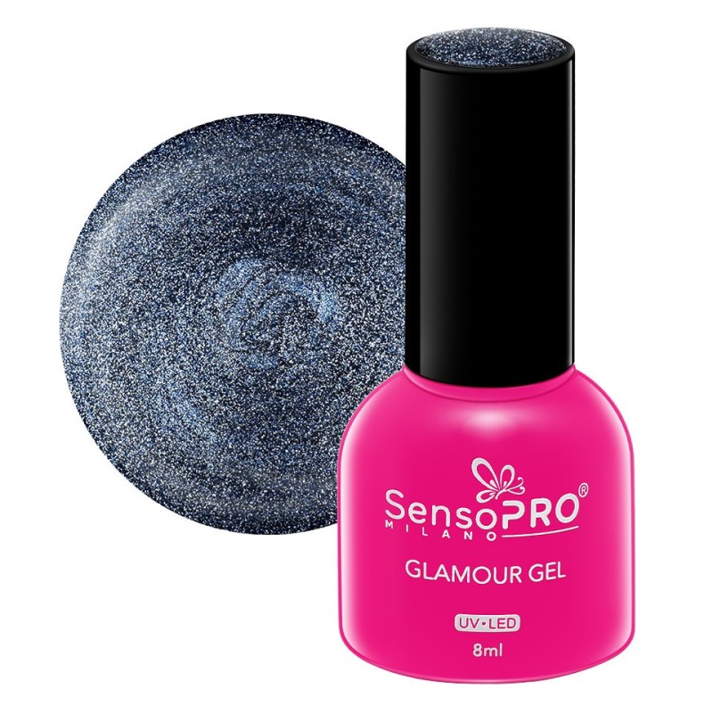 Set 2 x Oja Semipermanenta Glamour Gel SensoPRO Milano 8 ml, Blue Heaven 62