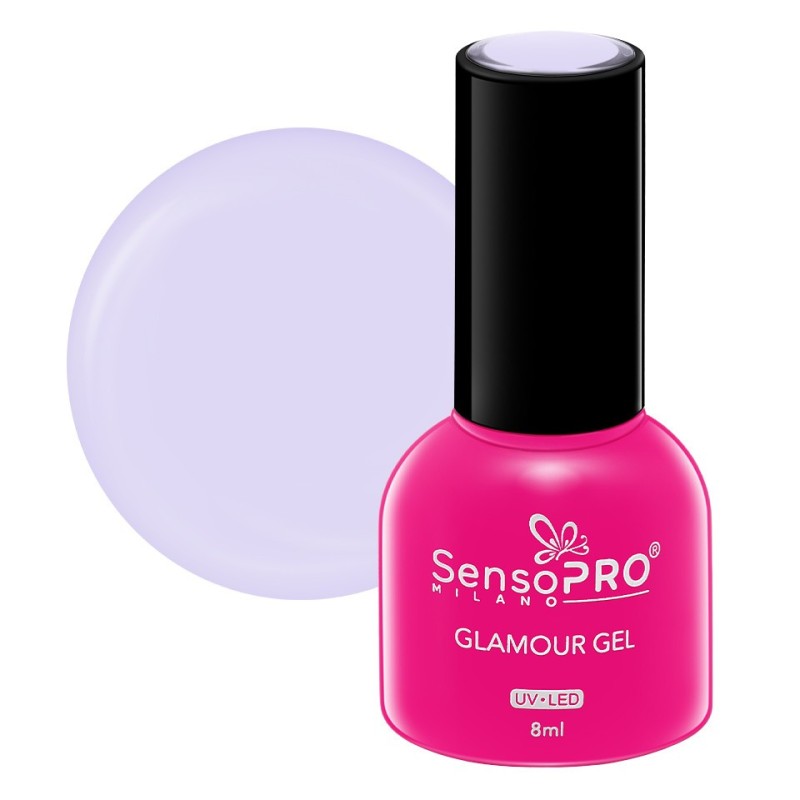 Set 2 x Oja Semipermanenta Glamour Gel SensoPRO Milano 8 ml, Candy Crystals 80