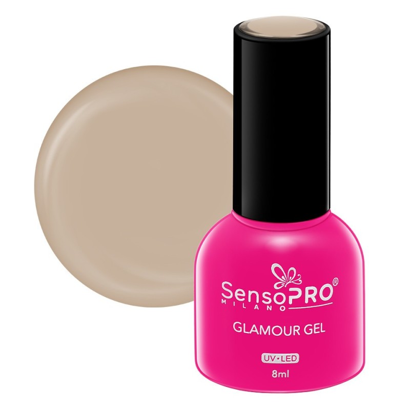 Set 2 x Oja Semipermanenta Glamour Gel SensoPRO Milano 8 ml, Choco Glam 29