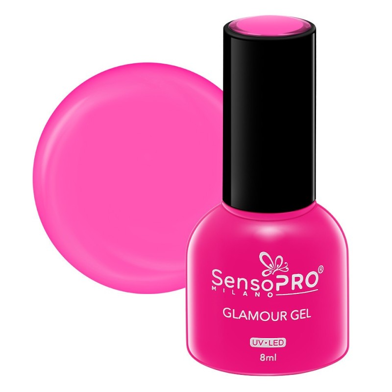 Set 2 x Oja Semipermanenta Glamour Gel SensoPRO Milano 8 ml, Iconic Pink 94