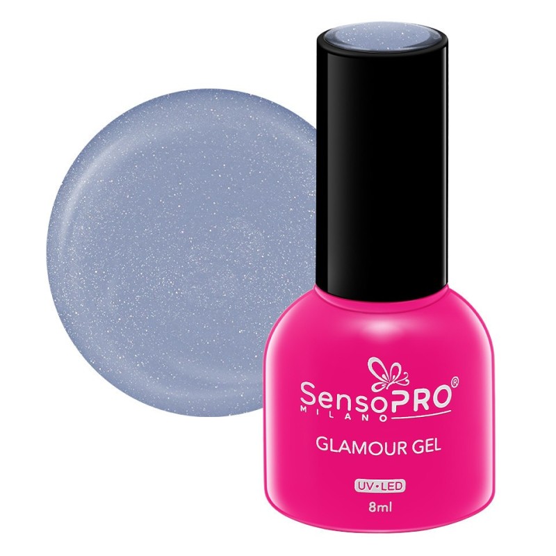 Set 2 x Oja Semipermanenta Glamour Gel SensoPRO Milano 8 ml, Moonlight Princess 71