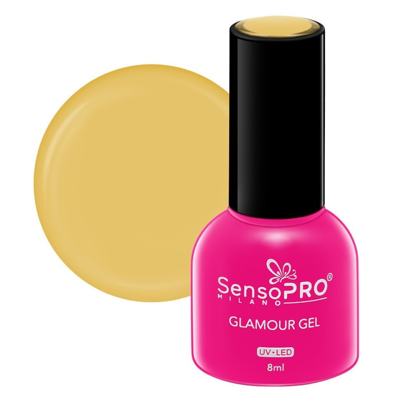 Set 2 x Oja Semipermanenta Glamour Gel SensoPRO Milano 8 ml, Pineapple Vodka 37