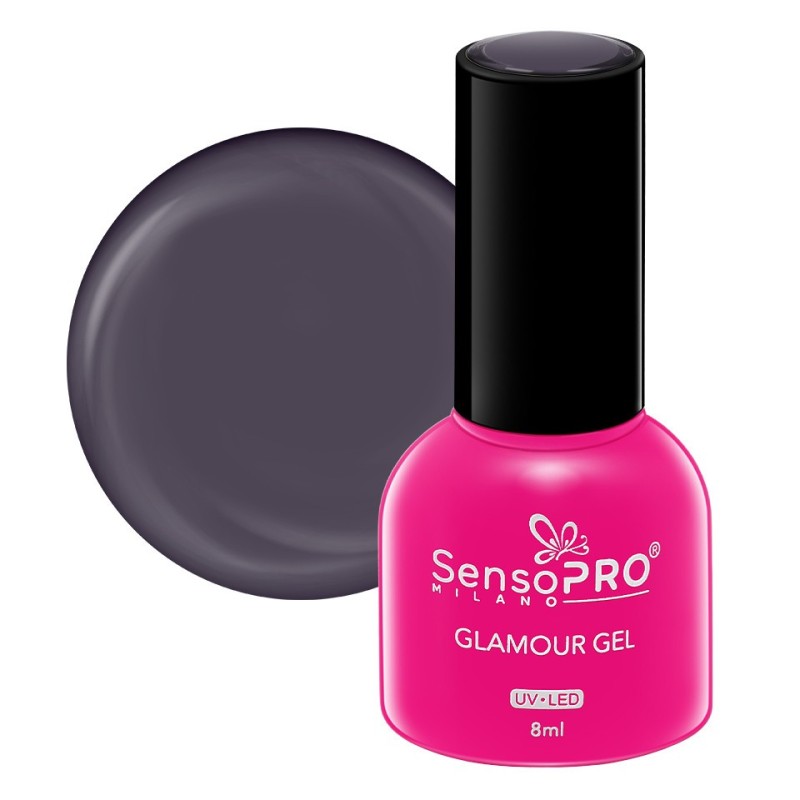 Set 2 x Oja Semipermanenta Glamour Gel SensoPRO Milano 8 ml, Spicy Plum 66