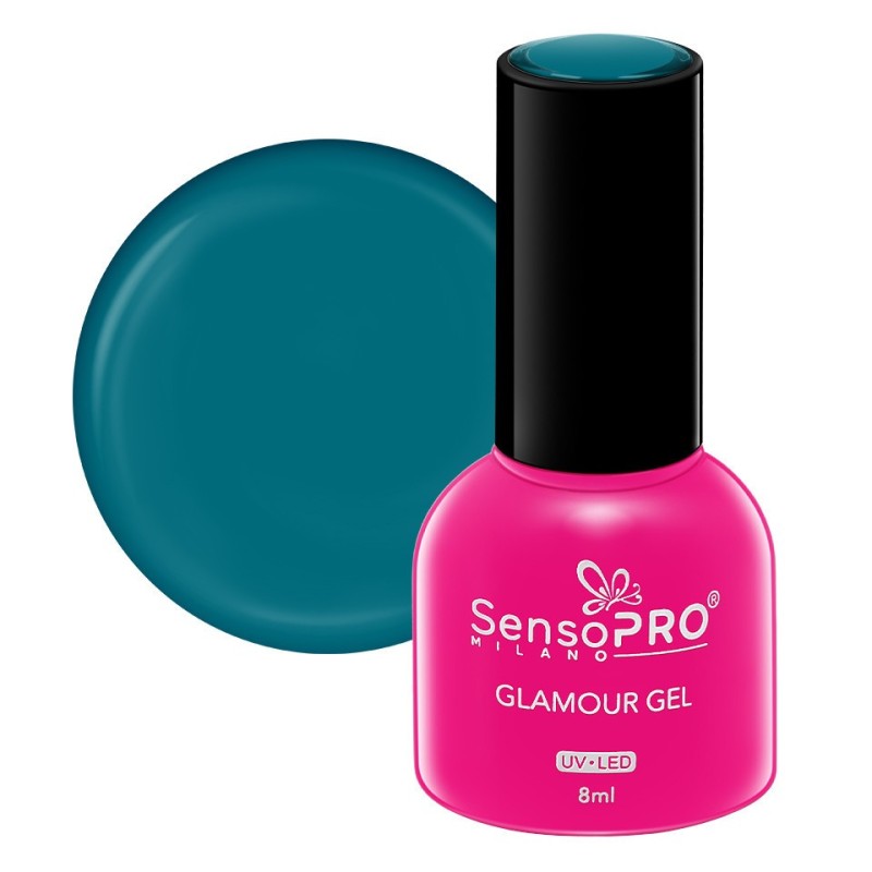 Set 2 x Oja Semipermanenta Glamour Gel SensoPRO Milano 8 ml, Tiffany Blue 36