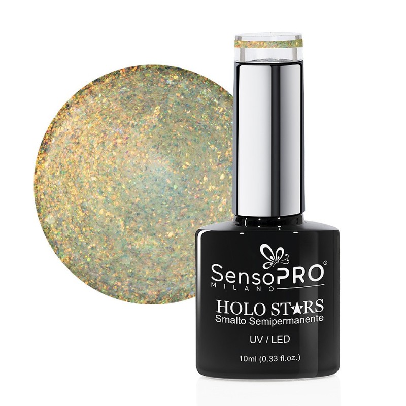 Set 2 x Oja Semipermanenta Holo Stars SensoPRO Milano 10 ml, Motion Dark 07