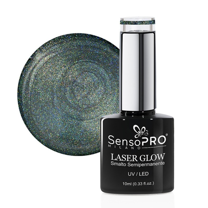 Set 2 x Oja Semipermanenta Holografica Laser Glow SensoPRO Milano 10 ml, Cosmic Diamonds 04