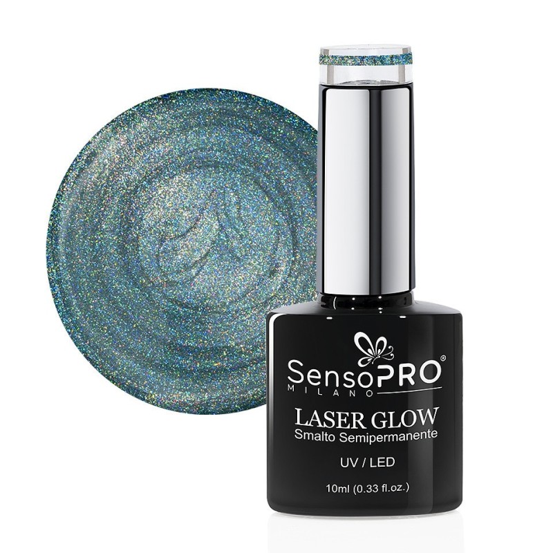 Set 2 x Oja Semipermanenta Holografica Laser Glow SensoPRO Milano 10 ml, Enchanted Aura 22