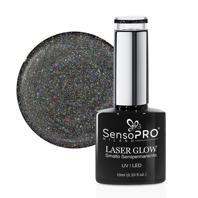 Set 2 x Oja Semipermanenta Holografica Laser Glow SensoPRO Milano 10 ml, Holo Opulence 27