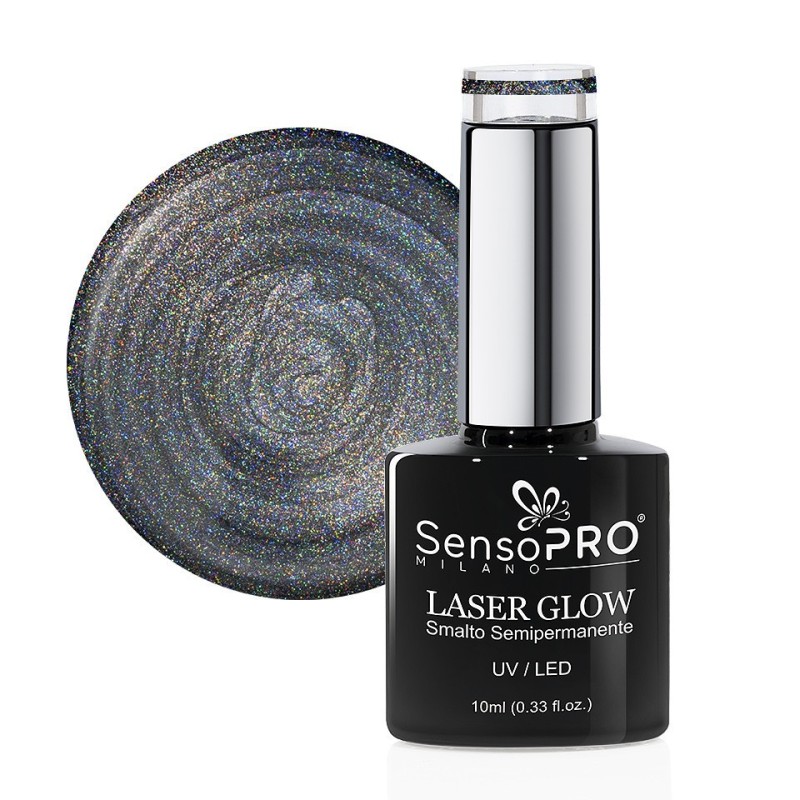 Set 2 x Oja Semipermanenta Holografica Laser Glow SensoPRO Milano 10 ml, Magic Dust 12