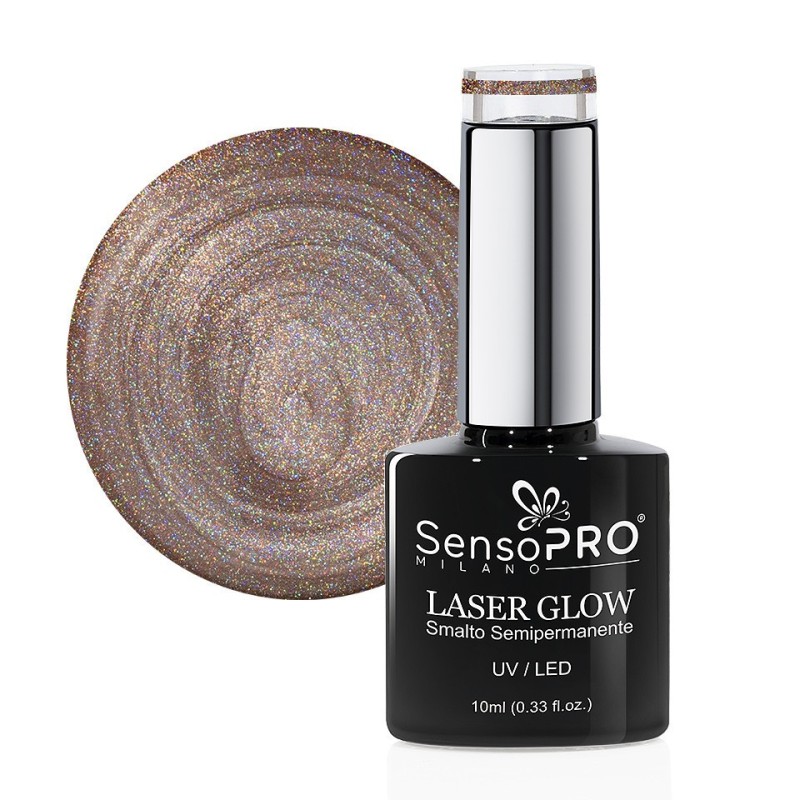 Set 2 x Oja Semipermanenta Holografica Laser Glow SensoPRO Milano 10 ml, Planet Party 14