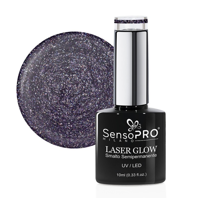 Set 2 x Oja Semipermanenta Holografica Laser Glow SensoPRO Milano 10 ml, Retro Parade 35