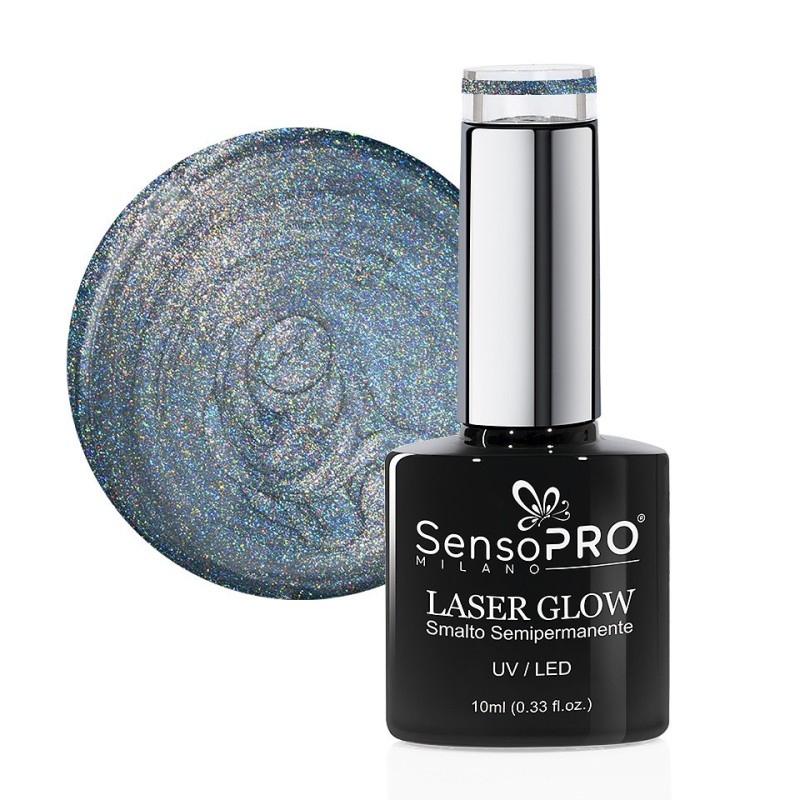 Set 2 x Oja Semipermanenta Holografica Laser Glow SensoPRO Milano 10 ml, Star Dust 23