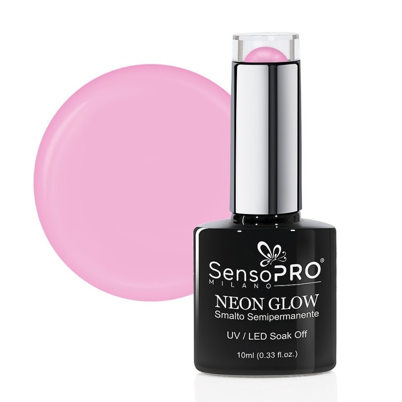 Set 2 x Oja Semipermanenta Neon Glow SensoPRO Milano, 41 Paradise Pink, 10 ml