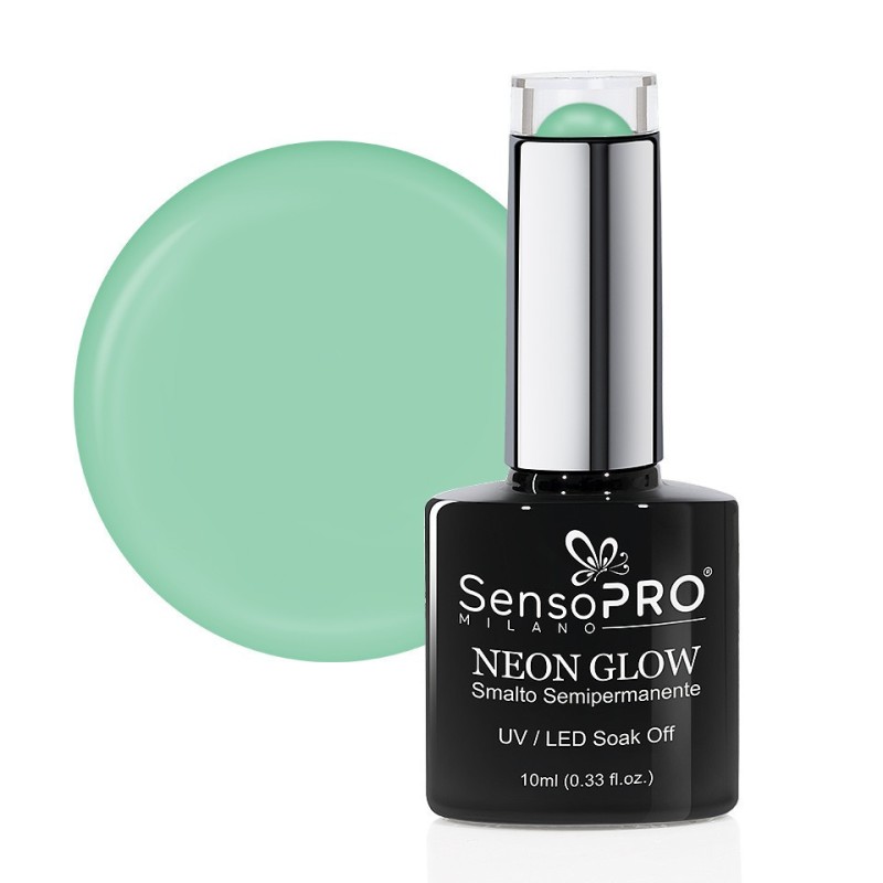 Set 2 x Oja Semipermanenta Neon Glow SensoPRO Milano, 44 Mojito Crush, 10 ml