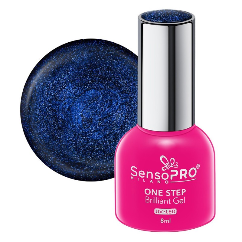 Set 2 x Oja Semipermanenta One Step Brilliant Gel SensoPRO Milano 8 ml, Blue Reflection 78