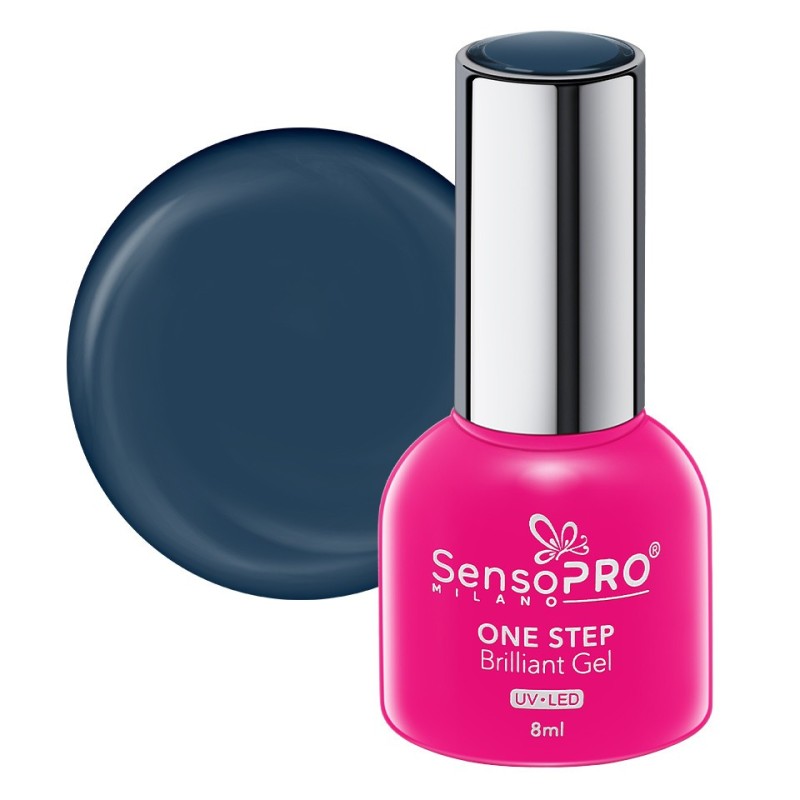 Set 2 x Oja Semipermanenta One Step Brilliant Gel SensoPRO Milano 8 ml, Blueberry Macarons 58