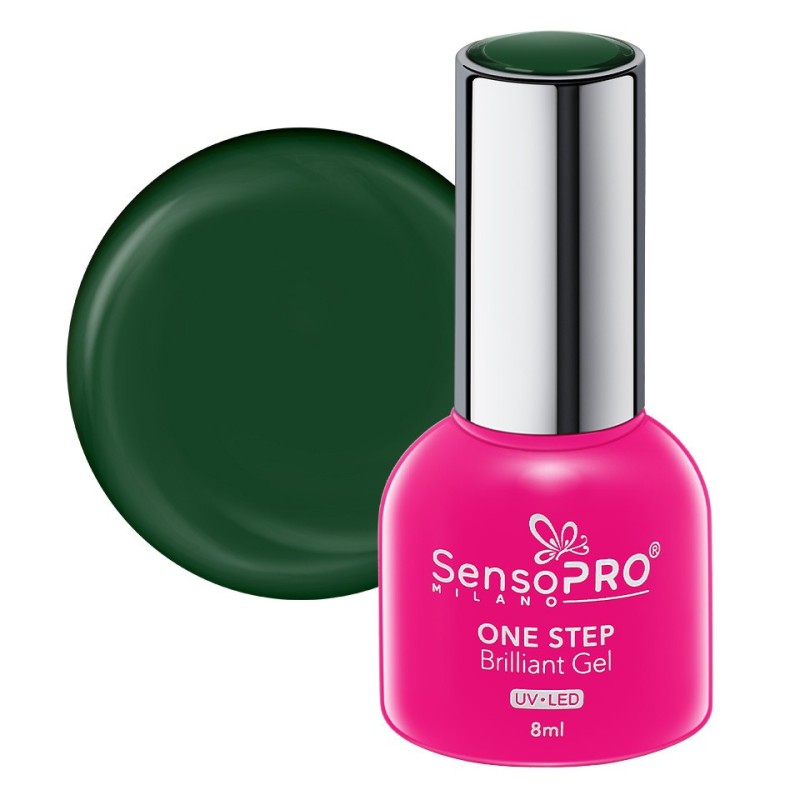 Set 2 x Oja Semipermanenta One Step Brilliant Gel SensoPRO Milano 8 ml, Couture Green 59