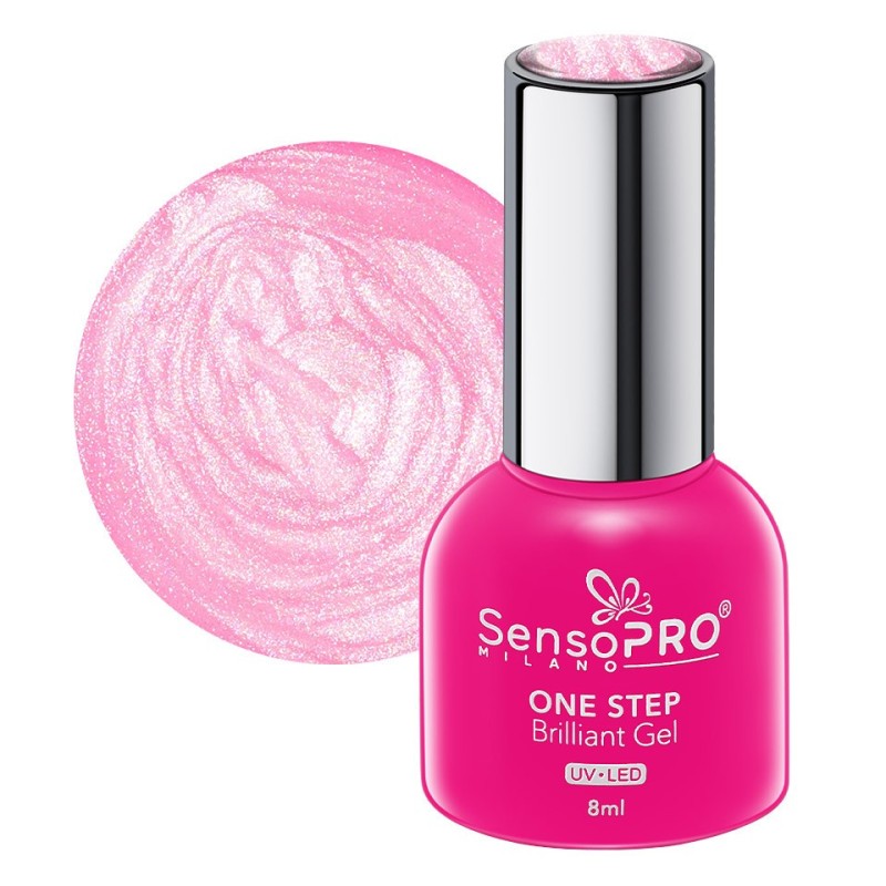 Set 2 x Oja Semipermanenta One Step Brilliant Gel SensoPRO Milano 8 ml, Fairy Tale 72