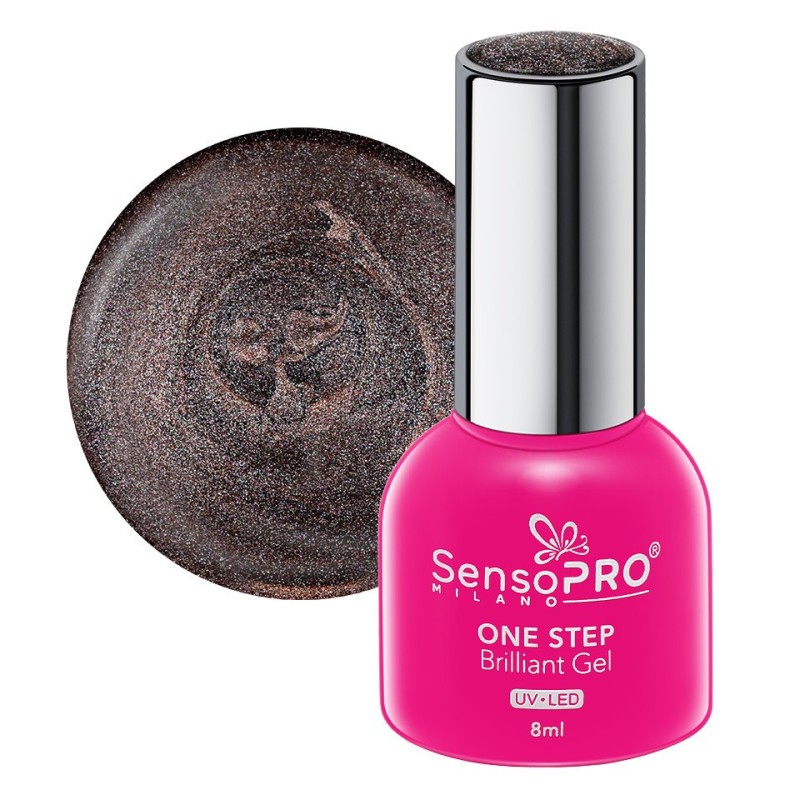 Set 2 x Oja Semipermanenta One Step Brilliant Gel SensoPRO Milano 8 ml, Golden Cooper 86