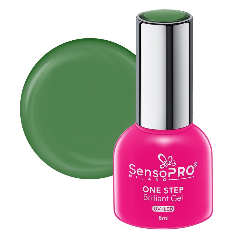 Set 2 x Oja Semipermanenta One Step Brilliant Gel SensoPRO Milano 8 ml, Green Pleasure 111