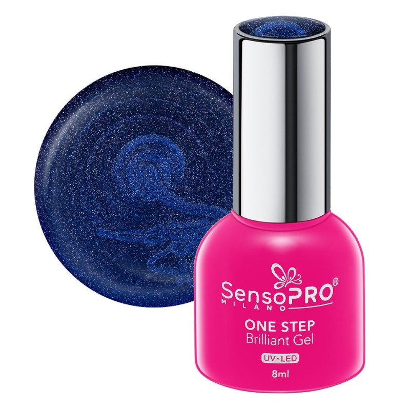 Set 2 x Oja Semipermanenta One Step Brilliant Gel SensoPRO Milano 8 ml, Holiday Glaze 96