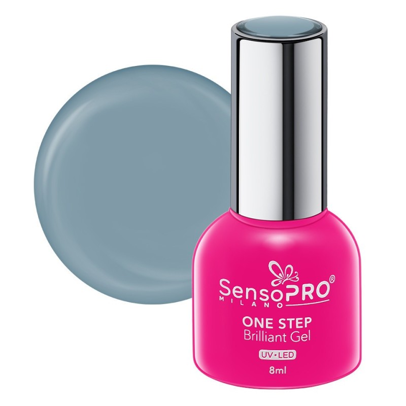 Set 2 x Oja Semipermanenta One Step Brilliant Gel SensoPRO Milano 8 ml, Inspire Blue 23