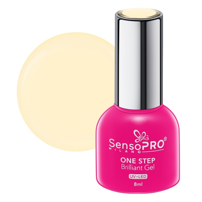 Set 2 x Oja Semipermanenta One Step Brilliant Gel SensoPRO Milano 8 ml, Millenial Cashmere 49