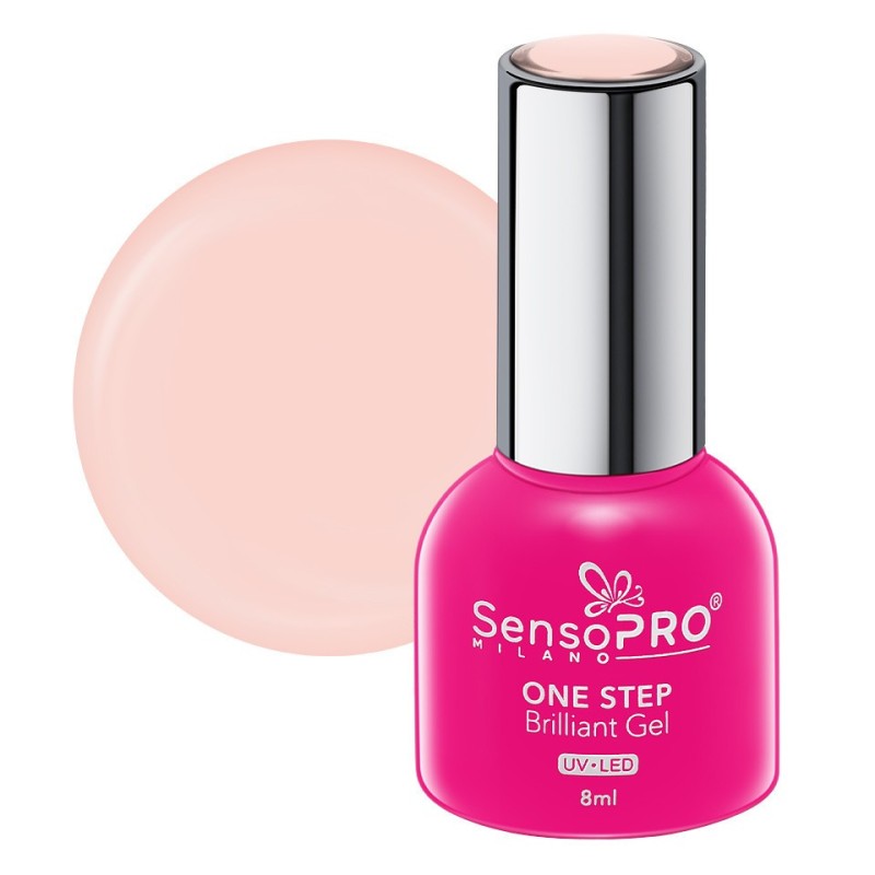 Set 2 x Oja Semipermanenta One Step Brilliant Gel SensoPRO Milano 8 ml, Miss Bloom 31