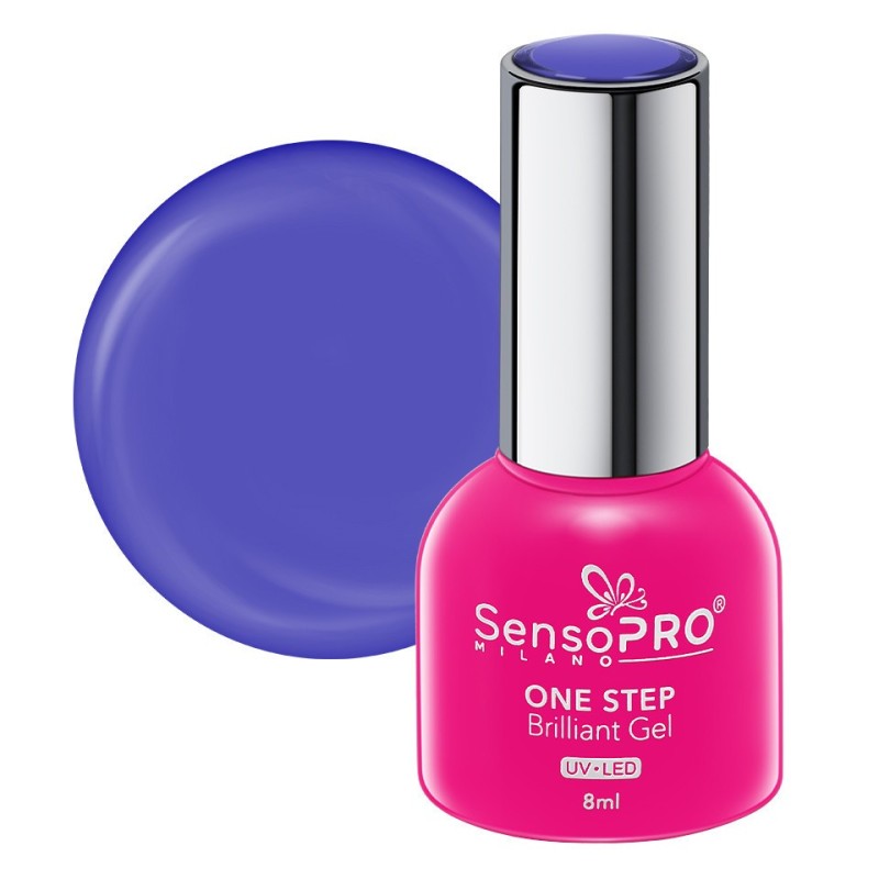 Set 2 x Oja Semipermanenta One Step Brilliant Gel SensoPRO Milano 8 ml, Navy Bar 117