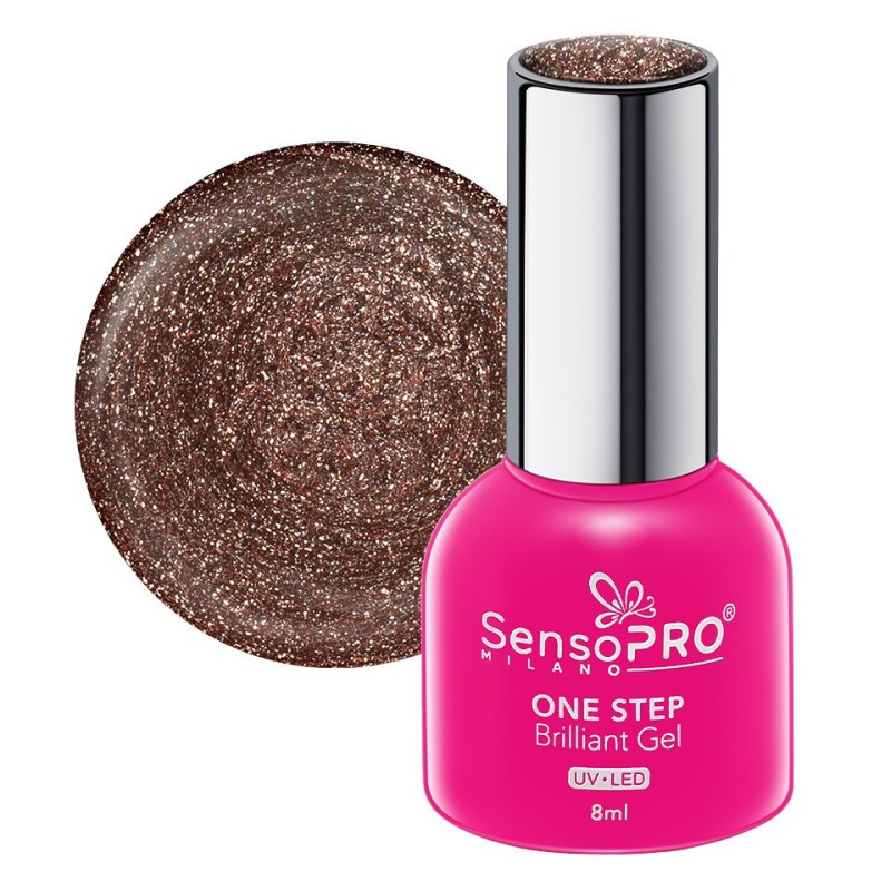 Set 2 x Oja Semipermanenta One Step Brilliant Gel SensoPRO Milano 8 ml, Pixie Crown 93