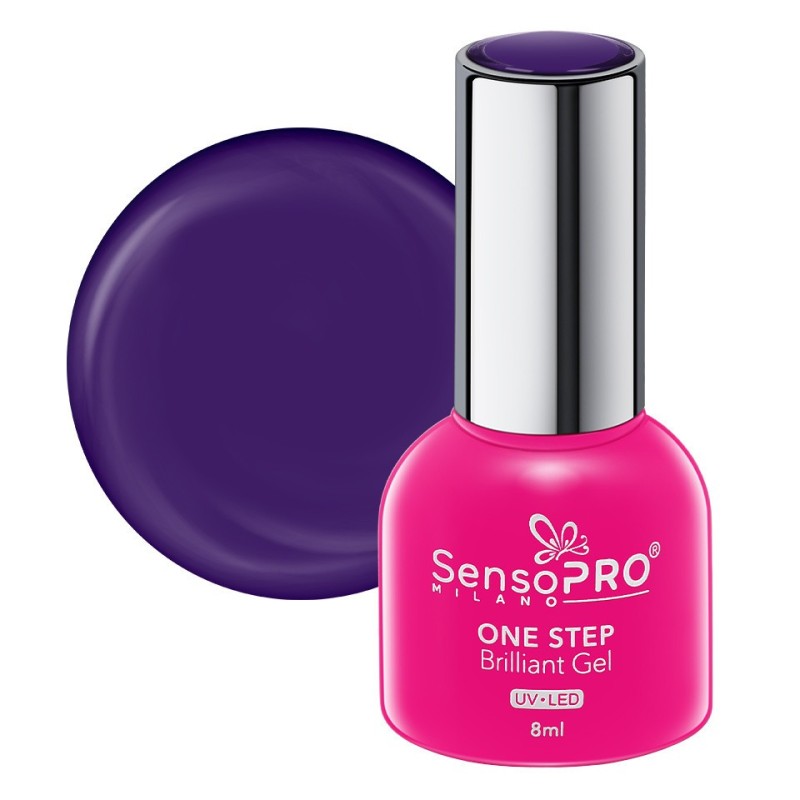 Set 2 x Oja Semipermanenta One Step Brilliant Gel SensoPRO Milano 8 ml, Royal Purple 69