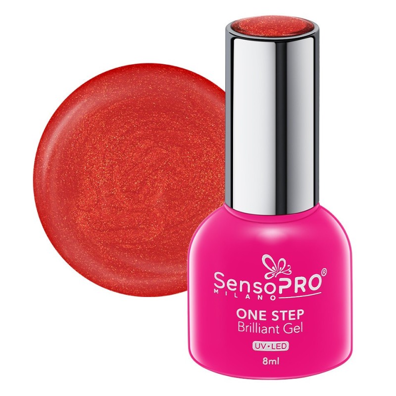 Set 2 x Oja Semipermanenta One Step Brilliant Gel SensoPRO Milano 8 ml, Ruby Ring 88