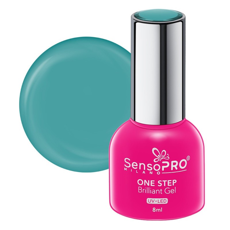 Set 2 x Oja Semipermanenta One Step Brilliant Gel SensoPRO Milano 8 ml, Turquoise Moon 116
