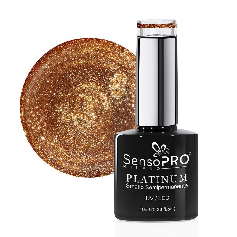 Set 2 x Oja Semipermanenta Platinum SensoPRO Milano, 10 ml, Paradise Peach 22