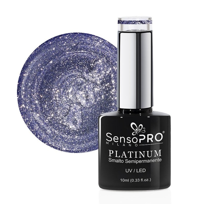 Set 2 x Oja Semipermanenta Platinum SensoPRO Milano, 10 ml, Purple Pearls 07