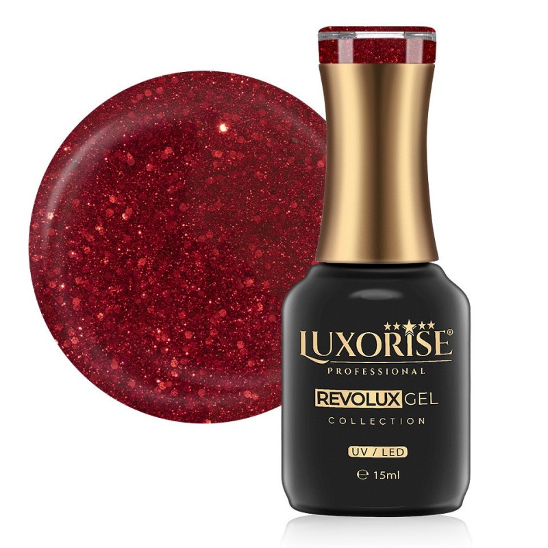 Set 2 x Oja Semipermanenta Revolux Luxorise, Exclusive Ruby 15 ml