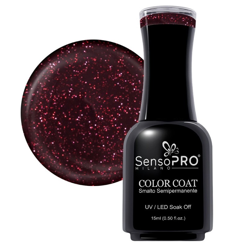 Set 2 x Oja Semipermanenta SensoPRO Milano 15 ml, Exquisite Burgundy 158