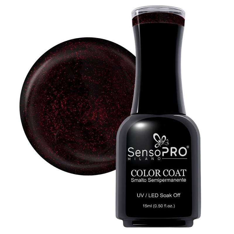 Set 2 x Oja Semipermanenta SensoPRO Milano 15 ml, Red Diamonds 078