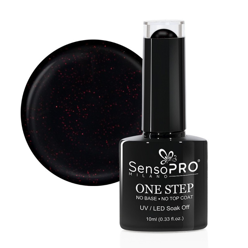 Set 2 x Oja Semipermanenta SensoPRO Milano, One Step 10 ml, Mysterious Black 044