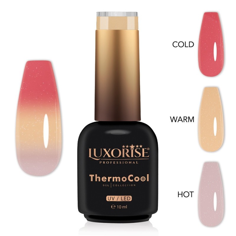 Set 2 x Oja Semipermanenta Termica 3 Culori Luxorise Thermocool, Fairy Grace 10 ml