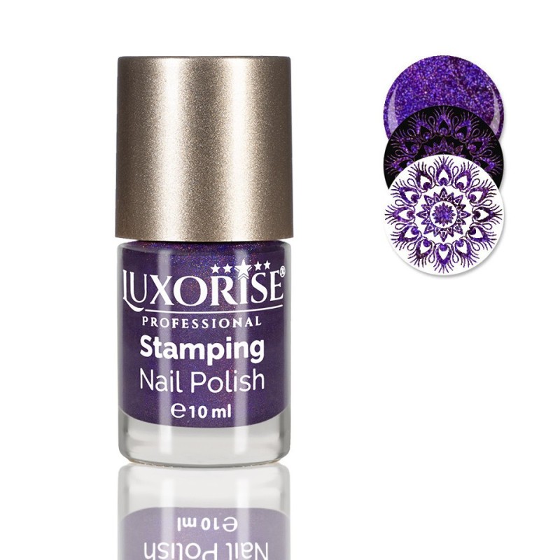 Set 2 x Oja Stampila Unghii Luxorise, Disco, Purple Pearls 11