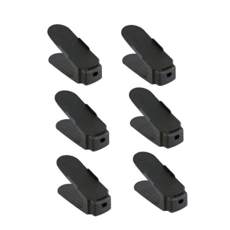 Set 2 x Organizator, Suport Pantofi Negru, 6 Piese, ShoeSlotz SR9143, Blueberg