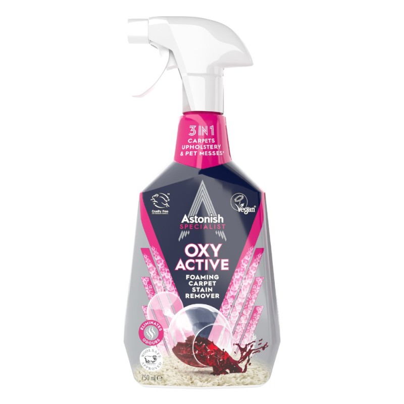 Set 2 x Oxy Active Solutie de Curatare pentru Covoare si Tapiterii, 750 ml