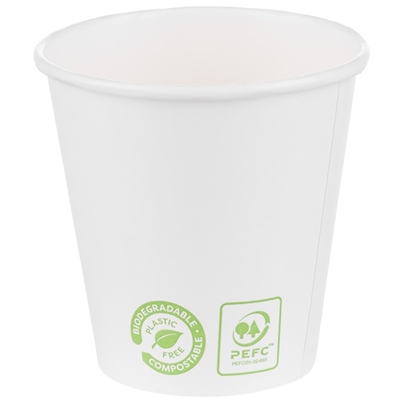 Set 2 x Pahare Carton Bio Albe, 220 ml, 50 buc