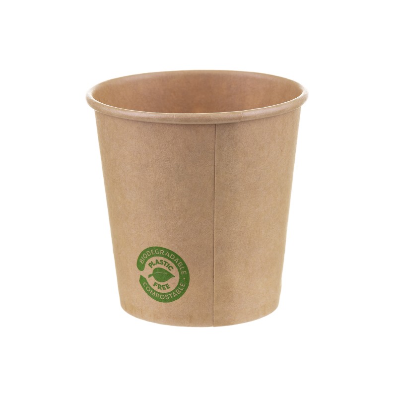 Set 2 x Pahare Carton Zero Plastic Kraft 120 ml, 50 Bucati