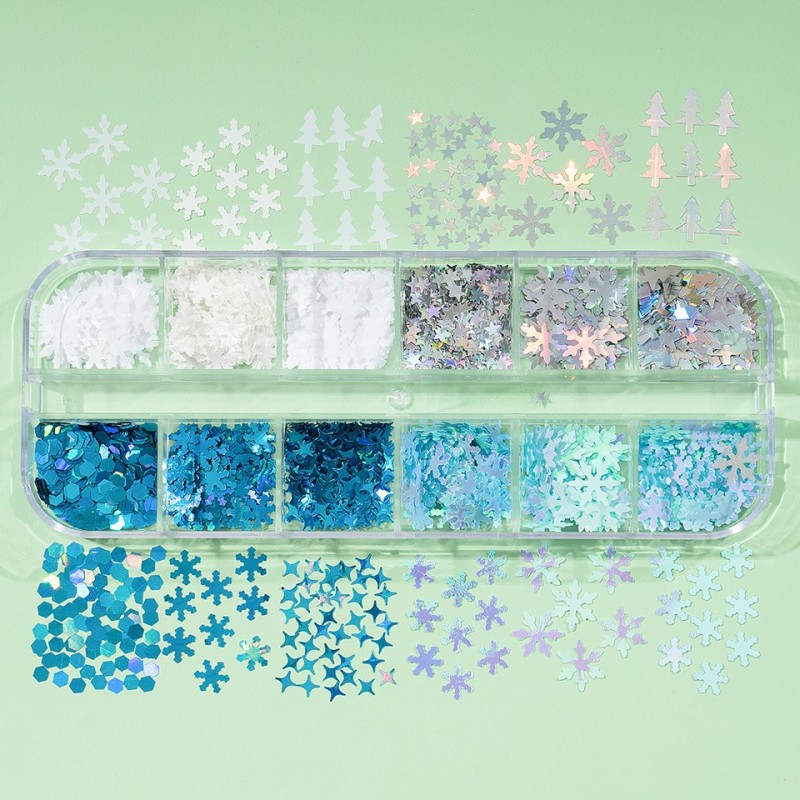 Set 2 x Paiete Unghii Luxorise, Winter Sky