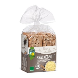 Bohlsener Muhle Set 2 x Paine Bio Crocanta cu Cascaval si Chimen Negru, 200 g