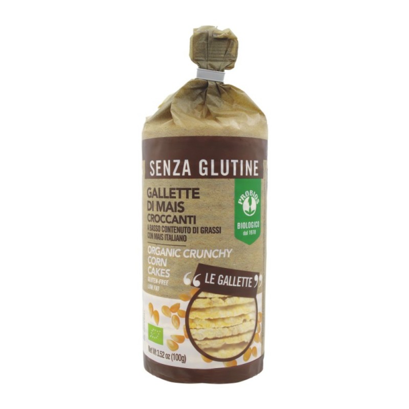 Set 2 x Paine din Porumb cu Sare Eco, Probios, 100 g