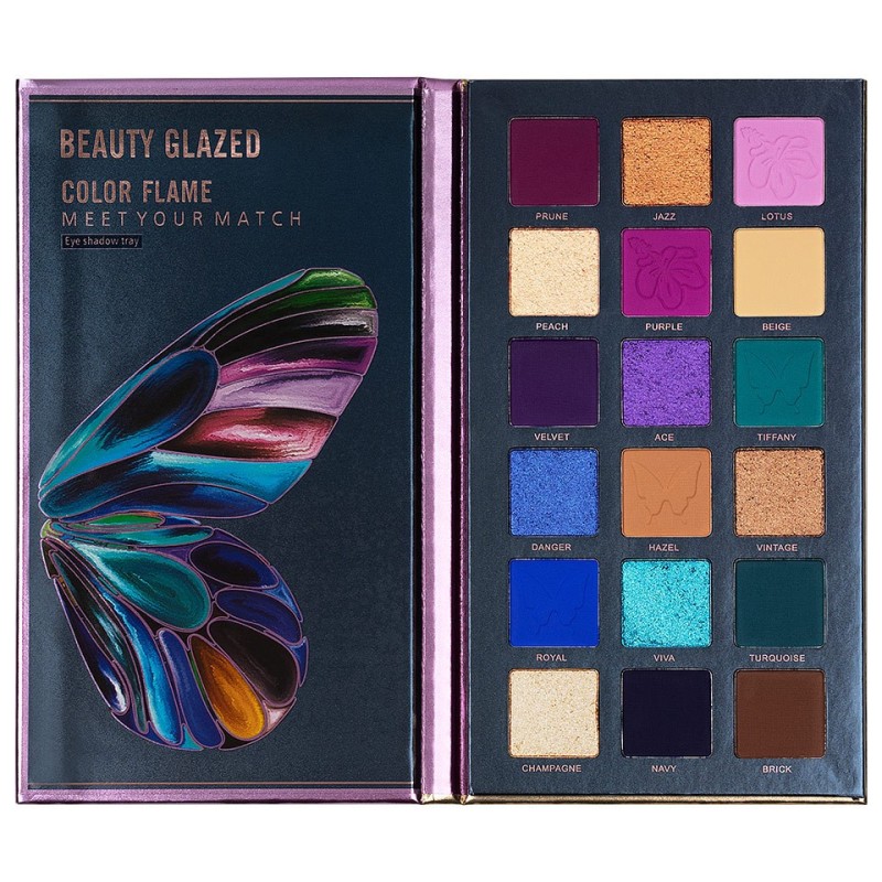 Set 2 x Paleta Farduri Beauty Glazed Color Flame 01