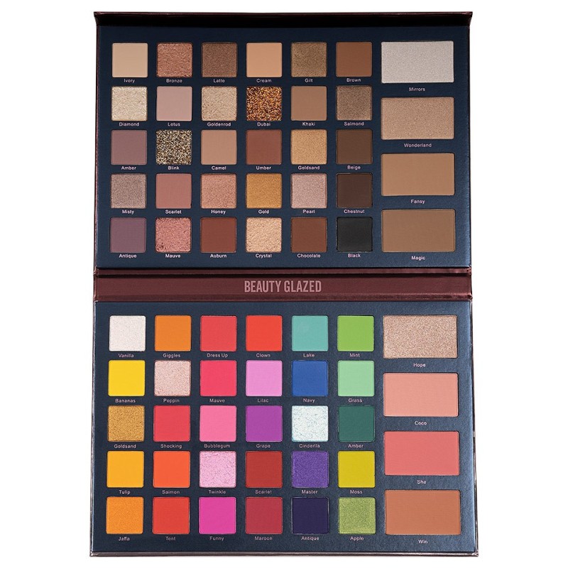 Set 2 x Paleta Machiaj Beauty Glazed Mix&Match, 68 Culori